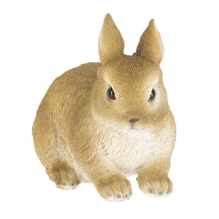Figurine de lapin nain - Marron - H 12,3 cm