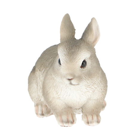 Figurine de lapin nain - Gris - H 12,3 cm