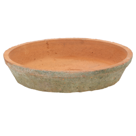 Soucoupe en terre cuite vieillie - Terracotta - D 23,5 cm