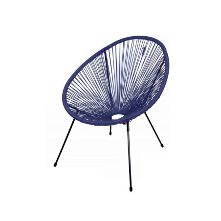 Fauteuil en résine "Cabana" - Bleu - L 56 x P 72 x H 88 cm