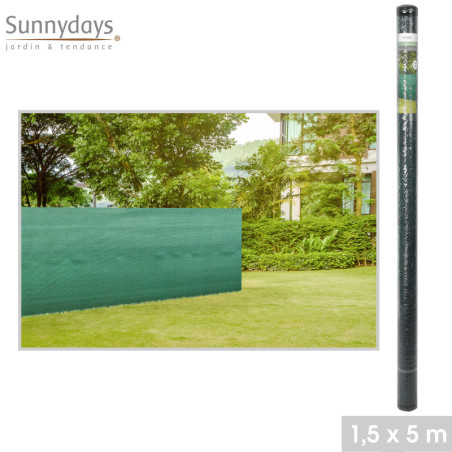 Toile occultant "Mon Jardin" - Vert - l 1,5 x L 5 m