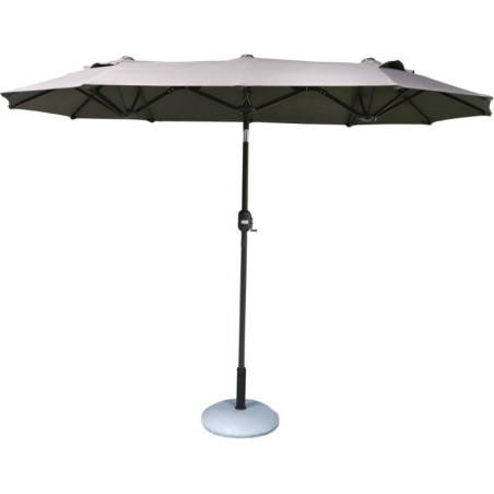 Parasol double - Gris anthracite - l 1,5 x L 3 x H 2,15 m