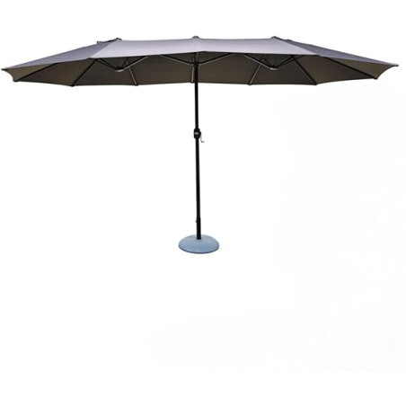 Parasol double - Gris anthracite - L 4,5 x l 2,65 x H 2,45 m