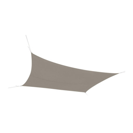Voile d'ombrage rectangulaire en tissu - Taupe - L 4 x l 3 m