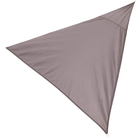 Voile d'ombrage triangulaire en tissu - Taupe - 3 m