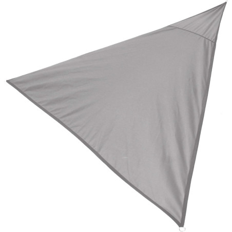 Voile d'ombrage triangulaire en tissu - Gris clair - 3,6 m