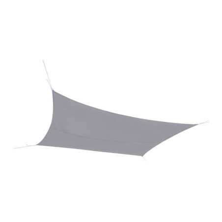 Voile d'ombrage rectangulaire en tissu - Gris clair - L 3 x l 2 m