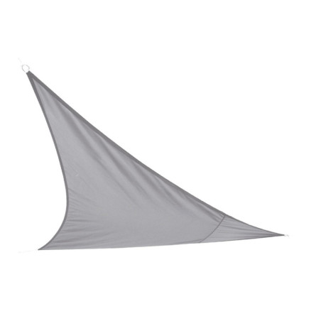 Voile d'ombrage triangulaire en tissu - Gris clair - 3 m