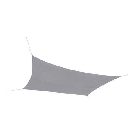 Voile d'ombrage rectangulaire en tissu - Gris clair - L 4 x l 3 m