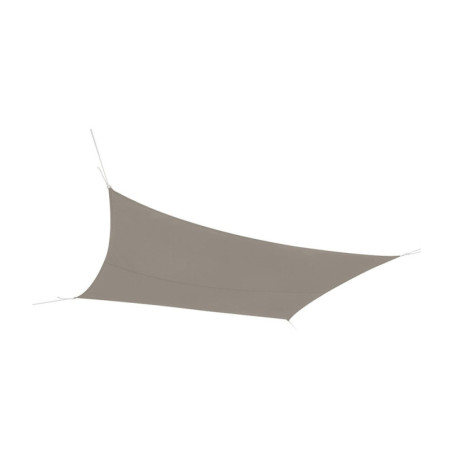 Voile d'ombrage rectangulaire en tissu - Taupe - L 3 x l 2 m