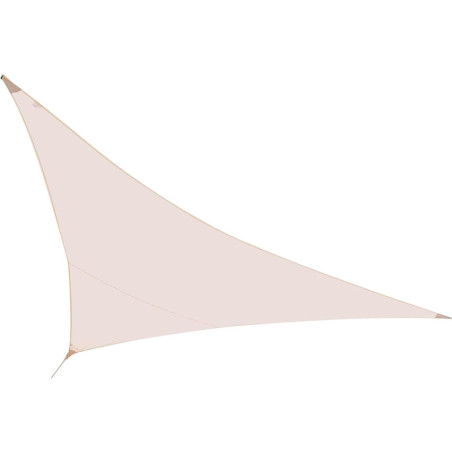 Voile d'ombrage triangulaire en tissu - Beige - 3,6 m