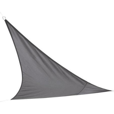Voile d'ombrage triangulaire en tissu - Gris anthracite - 3 m