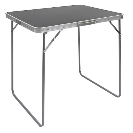 Table de camping rectangle en métal pliable - Noir - L 80 x H 69 x P 60 cm
