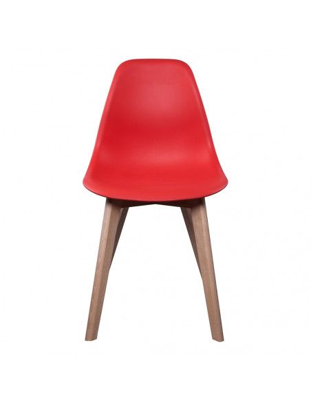 Chaise scandinave - Rouge