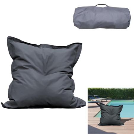 Pouf carré d'extérieur "Sunrise" - Gris - L 120 x l 120 cm