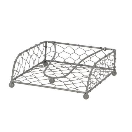 Porte serviettes en métal - Gris - L 18,6 x l 18,8 cm