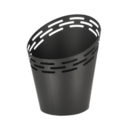 Brasero bandes découpées au laser en fer - Noir - D 36,1 x H 44,9 cm