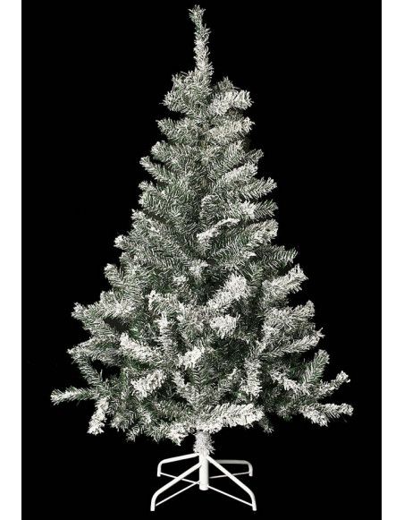 Sapin de Noël artificiel floqué - 180 cm - Décoré de neige artificielle