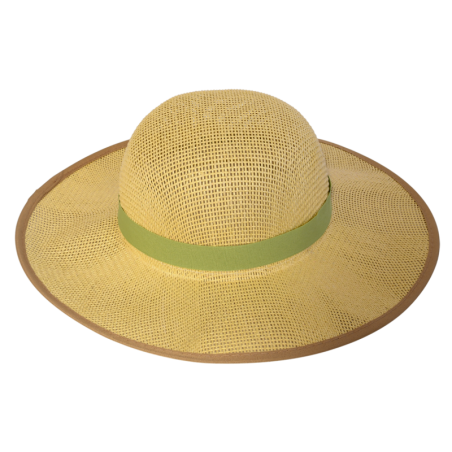 Chapeau de paille unisexe pour jardinage - Beige - D 39 x H 12,2 cm