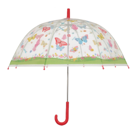 Parapluie en plastique pour enfant imprimé papillons - Mutlicolre - D 70,5 x H 69,2 cm