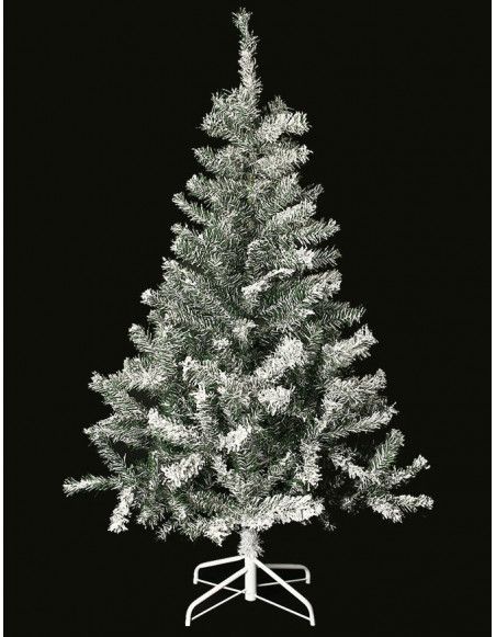 Sapin de Noël artificiel floqué - 150 cm - Décoré de neige artificielle