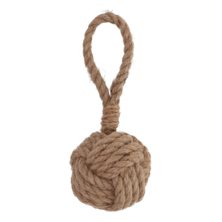 Butoir de poignée de porte en jute - Beige - D 10,8 cm