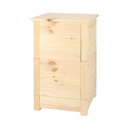 Lombricomposteur en bois - Beige - L 40,5 x P 38,5 x H 67 cm