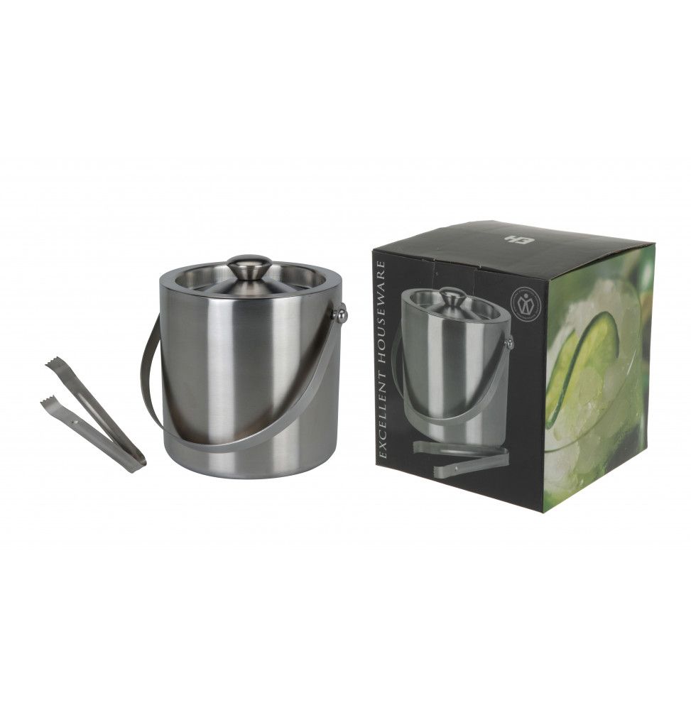Seau à vin et sa pince - Inox - D 15 cm