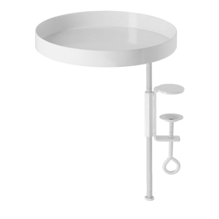 Plateau rond pour rebord de fenêtre - Blanc - Taille M - D 18 cm