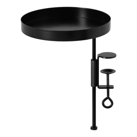 Plateau rond pour rebord de fenêtre - Noir - Taille M - D 18 cm