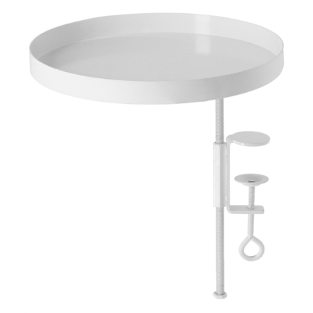 Plateau rond pour rebord de fenêtre - Blanc - Taille L - D 24 cm