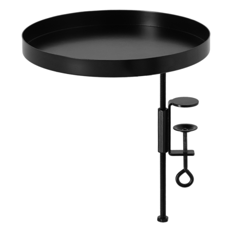 Plateau rond pour rebord de fenêtre - Noir - Taille L - D 24 cm