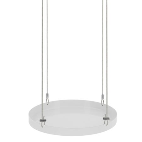 Plateau rond pour fenêtre à suspendre - Blanc - Taille L - D 24 cm