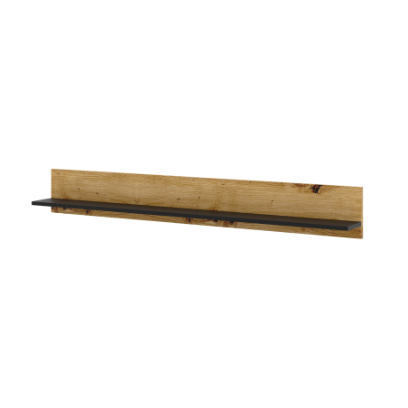 Etagère murale en bois "Aura" - Beige/Noir - L 150 cm
