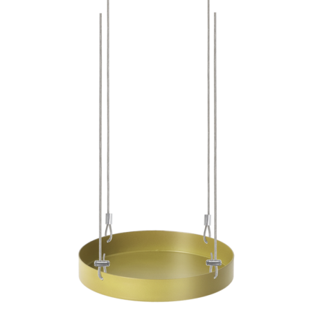 Plateau rond de fenêtre suspendu - Doré - Taille S - D 14,1 x H 2,1 cm
