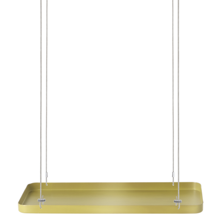 Plateau rectangulaire de fenêtre suspendu - Doré - Taille S - L 38,3 x l 15,2 x H 2,2 cm