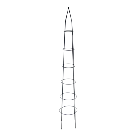 Support plante en pyramide - Noir - Taille M - D 26,5 x H 150,8 cm