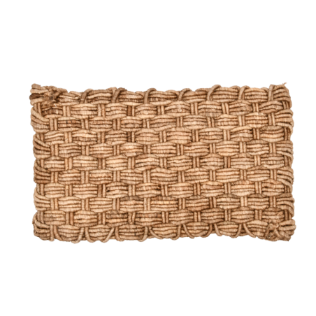 Paillasson rectangulaire au tissage hollandais en jute - Beige - L 83,5 x l 45,4 cm