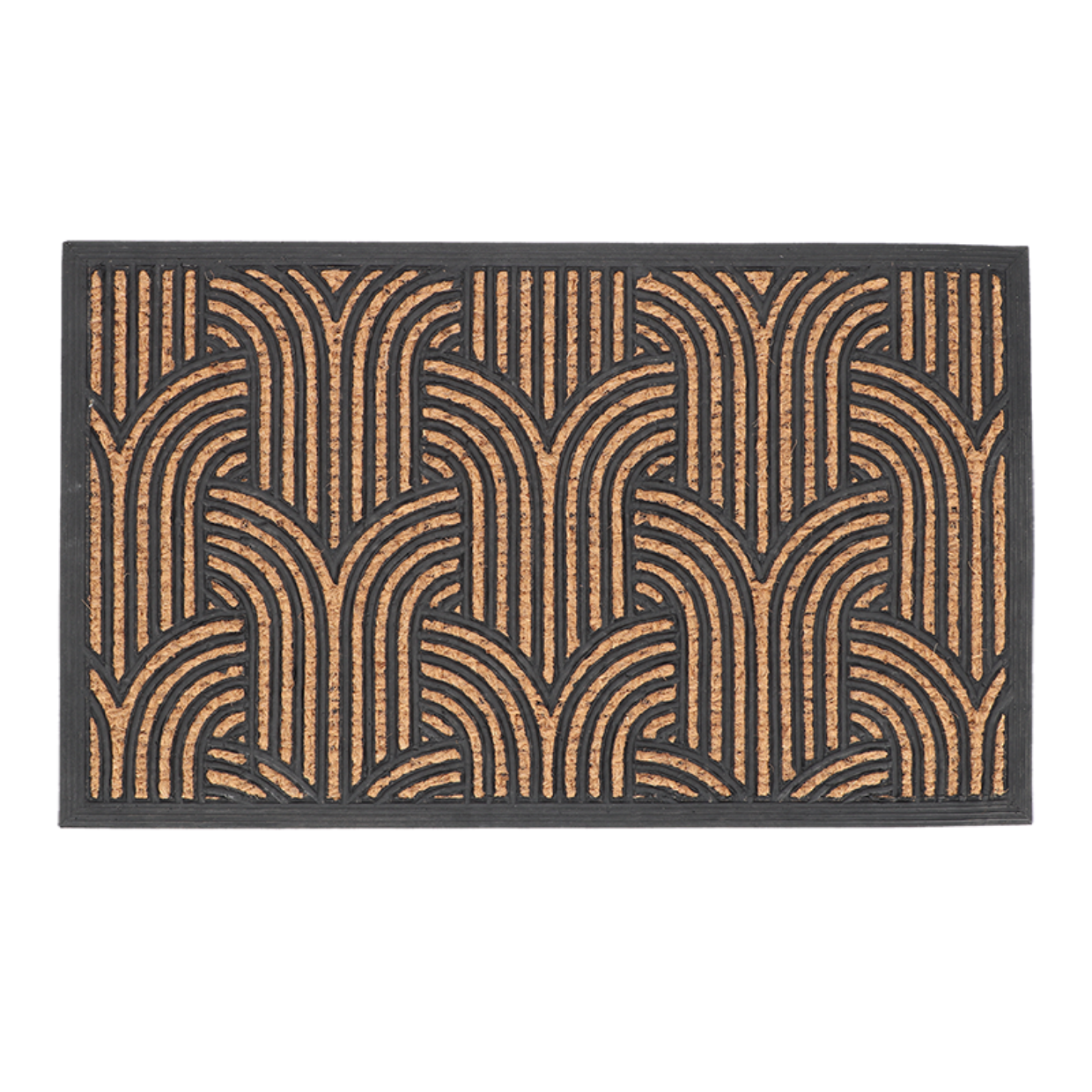 Tapis D'intérieur/extérieur Chats Noirs - Polypropylène, Antidérapant, 43x76 Cm - Pour Entrée, Terrasse, Couloir