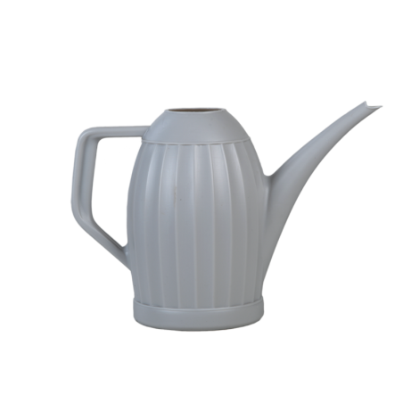 Arrosoir d'intérieur en plastique nervuré - Gris - 2,1L