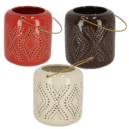 Lanterne "Desert Dream" en terre cuite - Taille L - Terracotta - D 12,2 cm