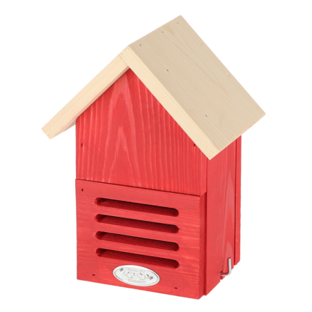 Abri à coccinelles en bois "Nature Shades" - Rouge - H 22,8 cm