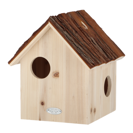Nichoir en bois naturel pour écureuil - Beige/Marron - H 29 cm