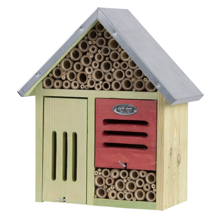 Hôtel à insectes divers L - Beige/Rouge - H 31,1 cm