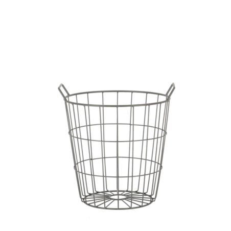 Panier en métal avec poignées - Argenté - 15 L
