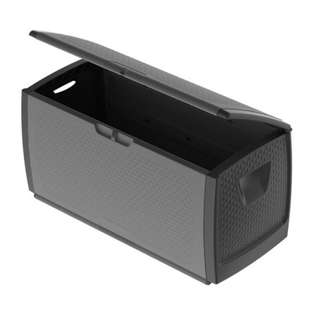 Coffre de rangement "Mettitutto Big" en plastique - Gris anthracite - L 122 x l 56 x H 63