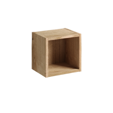 Meuble mural cubique en bois - L 26,7 x H 28 x P 21 cm - Astral Oak