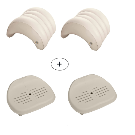 Lot de 2 sièges et 2 appuie-tête - Purespa - Intex