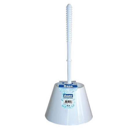 Brosse WC en plastique - Blanc - H 37 cm