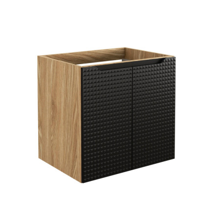 Meuble sous-vasque à portes 60 cm - H 57 x L 60 x P 46 cm - Splendor Black